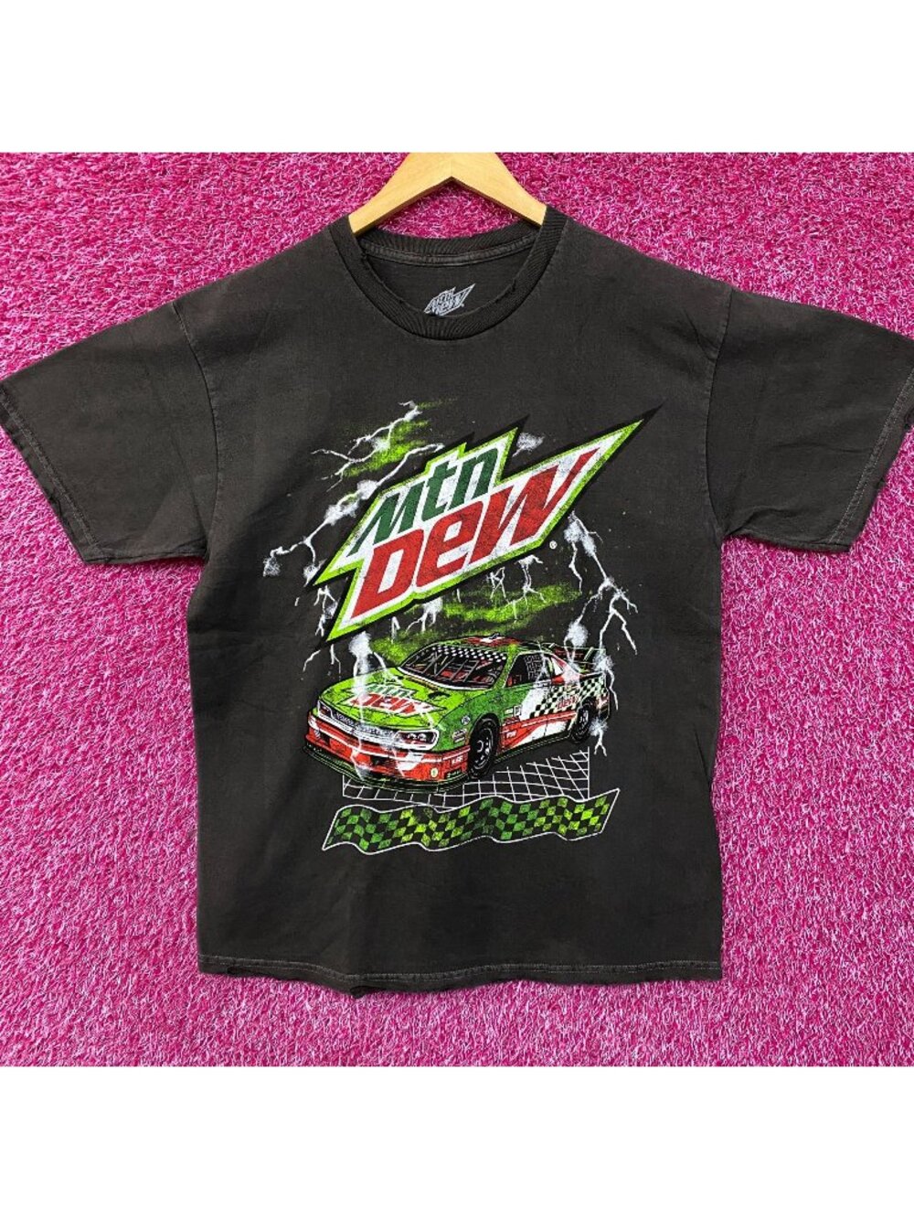Mountain Dew Dew Lightnin' Racing T-Shirt Large